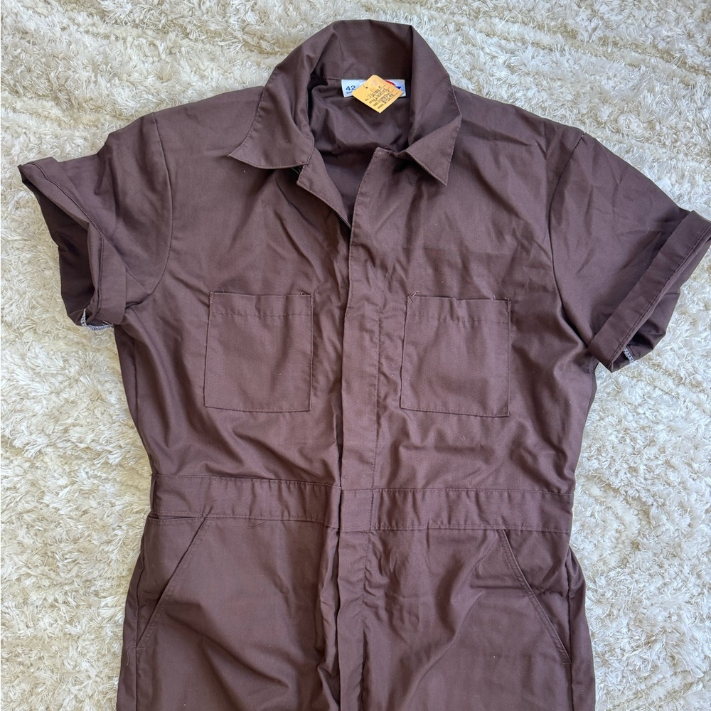 Vinatge Dickies Brown Short Sleeve Coveralls